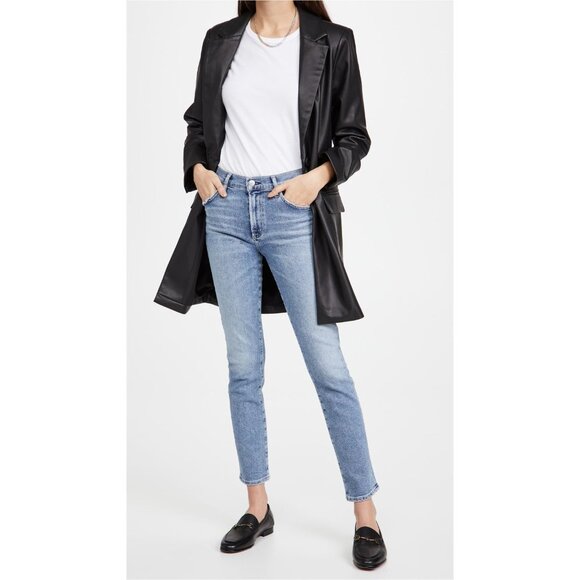 CITIZENS OF HUMANITY Skyla Julep Mid Rise Cropped Cigarette Jeans, Size 26 - Picture 1 of 16